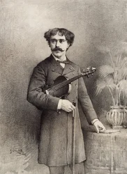 Pablo de Sarasate con violín